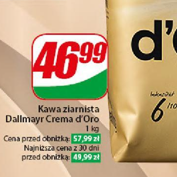 Złap aromatyczne okazje w sieci sklepów Dino - kawa ziarnista Dallmayr w promocji!