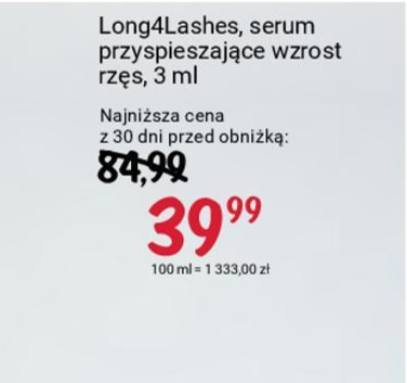 Odkryj moc serum do rzęs Long4Lashes w promocji Rossmann - Cenniczek.com zna najlepsze oferty!