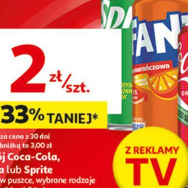 Świeże promocje w Auchan - napój Coca-Cola, Fanta i Sprite w atrakcyjnych cenach!