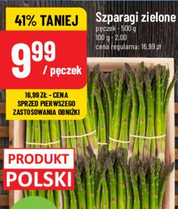 Polomarket: Świeże szparagi zielone pęczek za jedyne 9,99zł!
